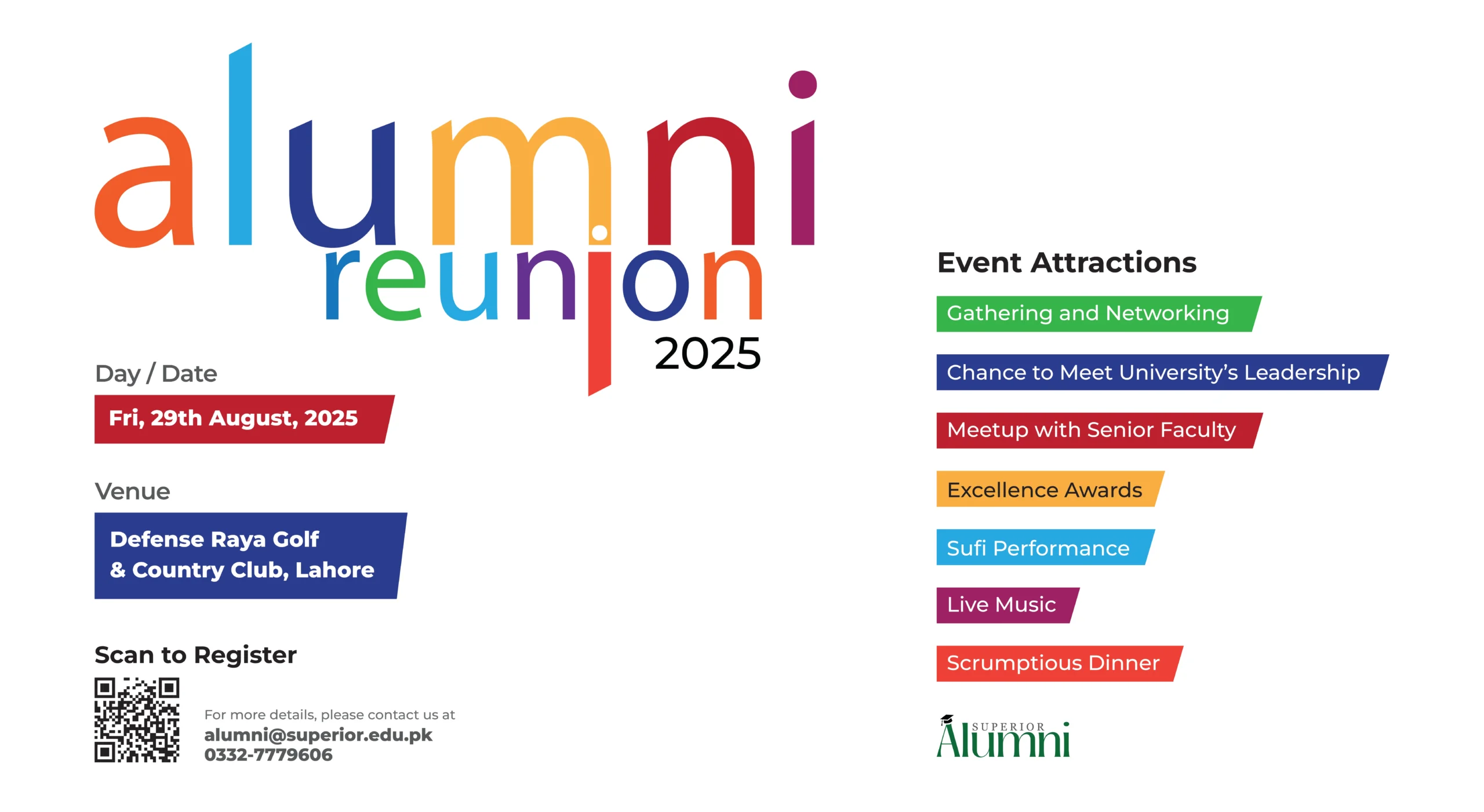 Superior University Set to Host Its Mega Alumni Night Yet at Defence Raya Golf & Country Club