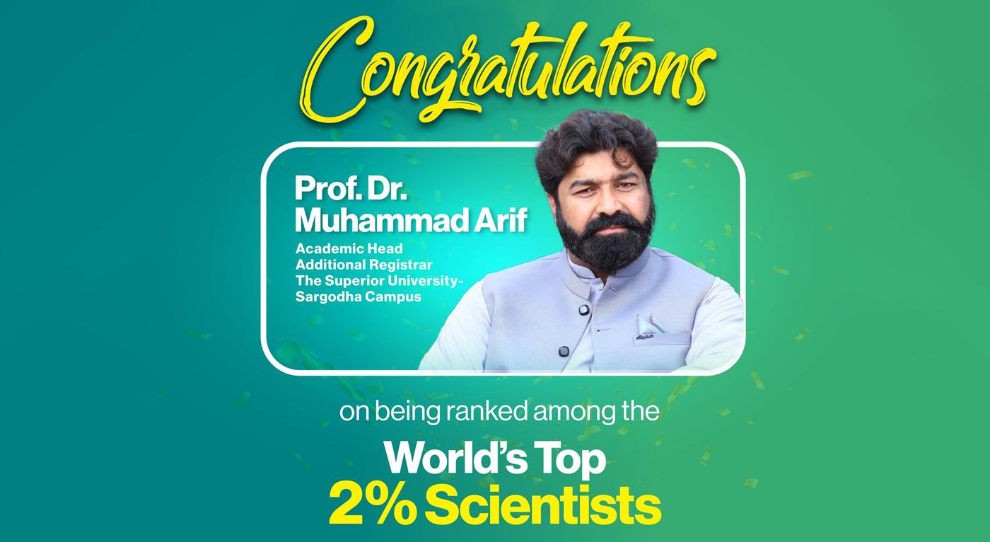 Prof. Dr. Muhammad Arif named in Stanford’s Top 2% Scientists List 2025
