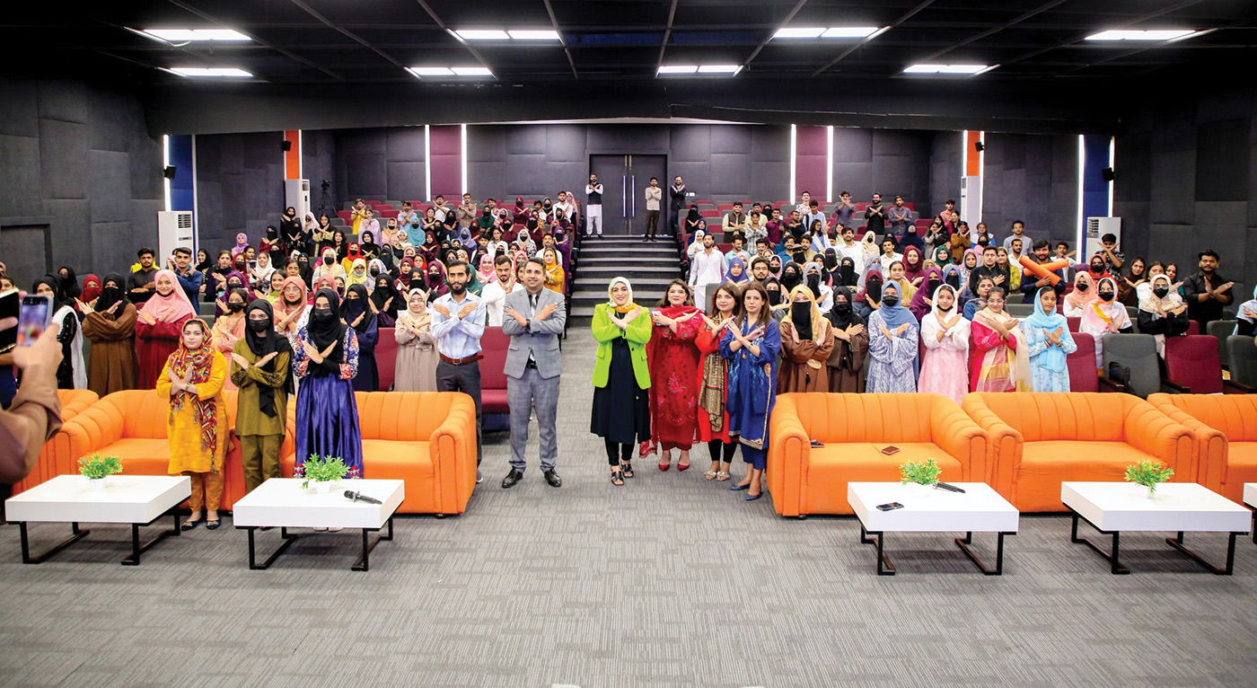 Rector, Prof. Dr. Sumaira Rehman personally welcomed and congratulated the freshman class upon completing their foundational program, marking a significant milestone in their academic journey.
