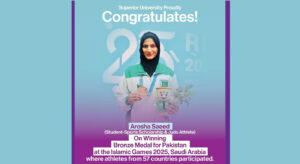 Superior University Student Wins Bronze Medal for Pakistan at Islamic Games 2025