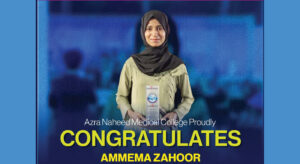 Azra Naheed Medical College Student Wins First Place at RISECON International Conference