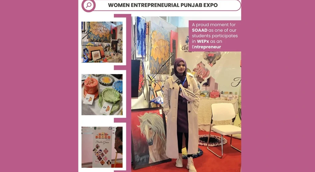 School of Art & Design Student Showcases Entrepreneurial Innovation at Women Entrepreneurial Punjab Expo