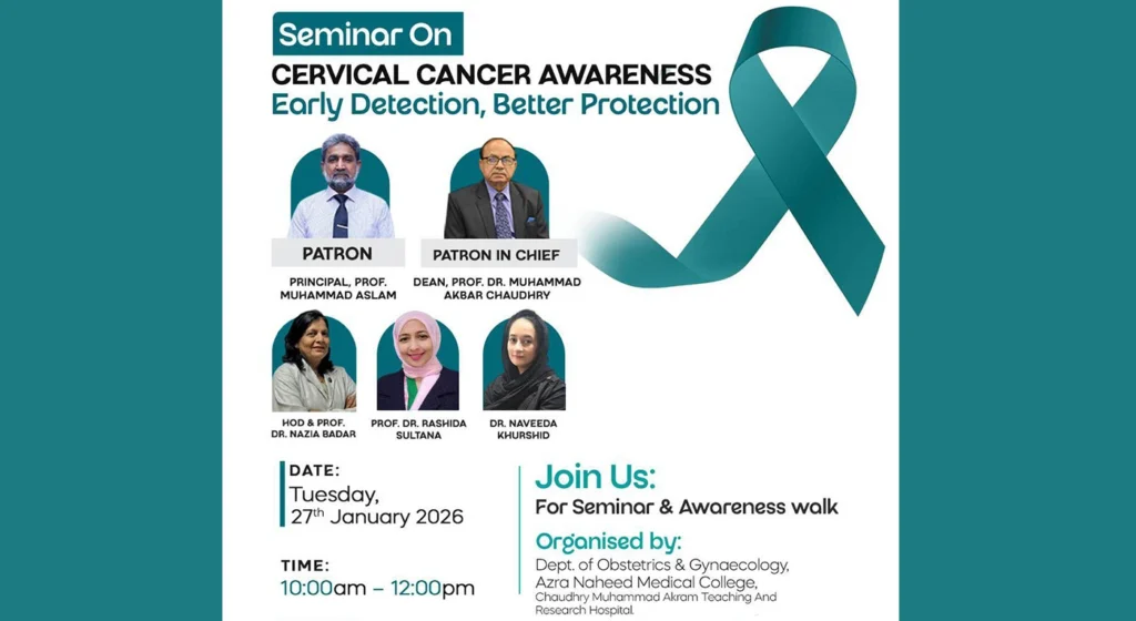 Azra Naheed Medical College Hosts Cervical Cancer Awareness Seminar on Early Detection