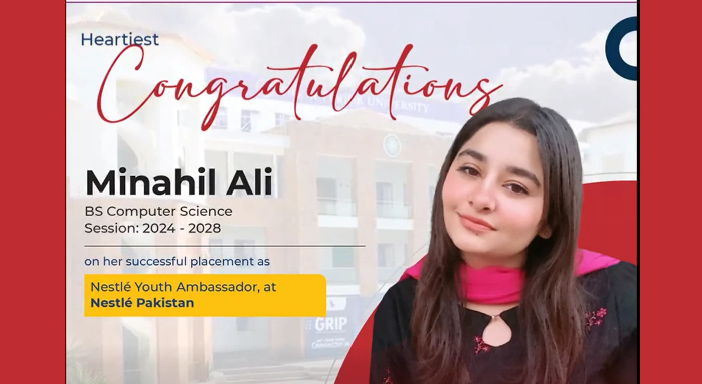 Superior University Celebrates Minahil Ali’s Appointment as Nestlé Youth Ambassador