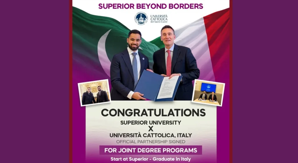 Superior University Signs Landmark Partnership with Università Cattolica del Sacro Cuore, Italy