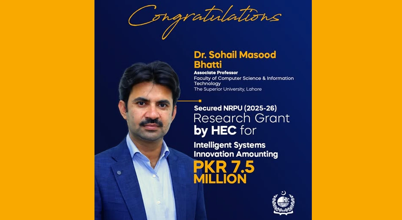 Superior University Faculty Secures NRPU Grant Worth PKR 7.51 Million from HEC