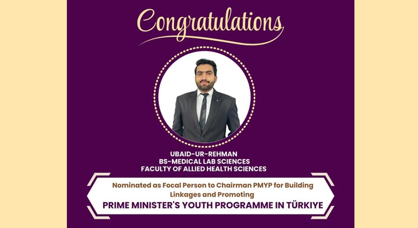 Superior University Alumnus Nominated as Focal Person for Prime Minister’s Youth Programme in Türkiye