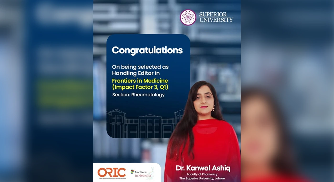 Dr. Kanwal Ashiq Appointed Handling Editor for Frontiers in Medicine