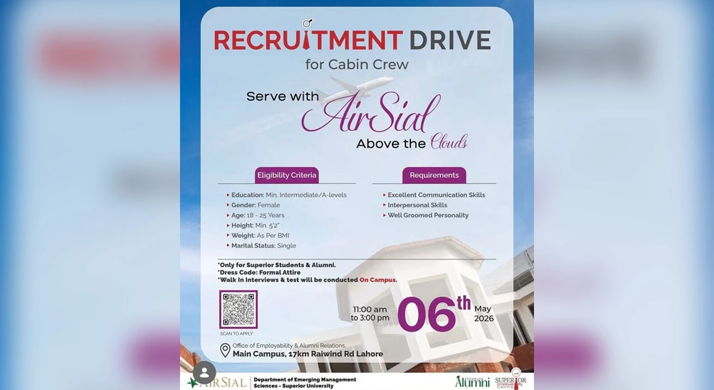 Cabin Crew Recruitment Drive Announced in Collaboration with AirSial