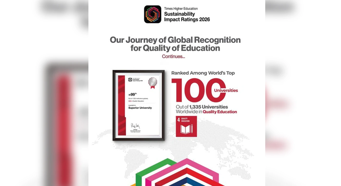 Superior University Ranked Among World's Top 100 Universities for Quality Education