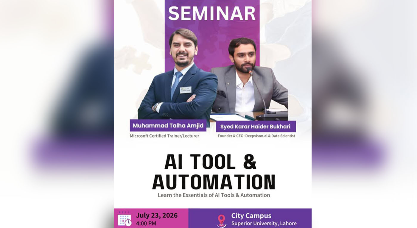 Superior University Empowers Students with AI Tools and Automation Seminar